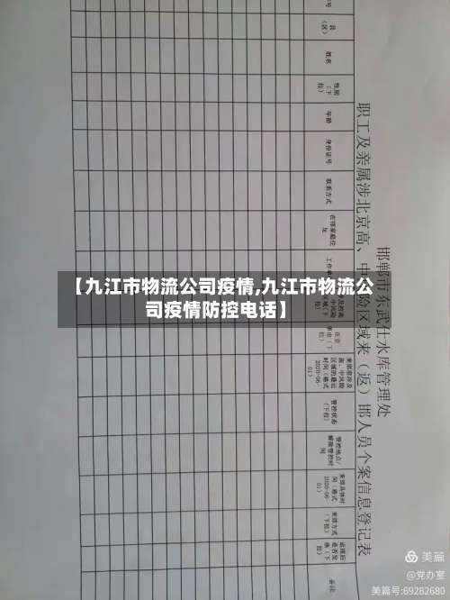 【九江市物流公司疫情,九江市物流公司疫情防控电话】-第1张图片