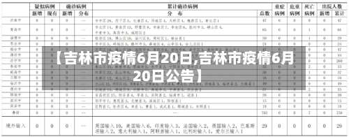 【吉林市疫情6月20日,吉林市疫情6月20日公告】-第1张图片