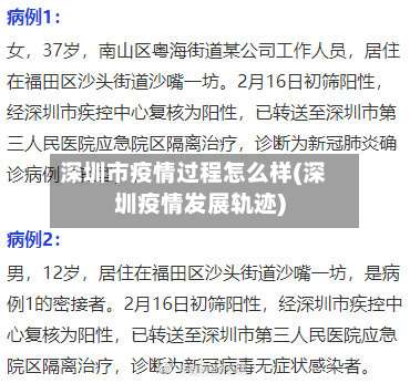 深圳市疫情过程怎么样(深圳疫情发展轨迹)-第1张图片