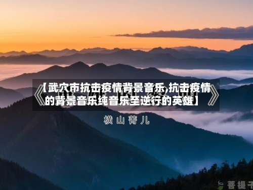 【武穴市抗击疫情背景音乐,抗击疫情的背景音乐纯音乐至逆行的英雄】-第3张图片
