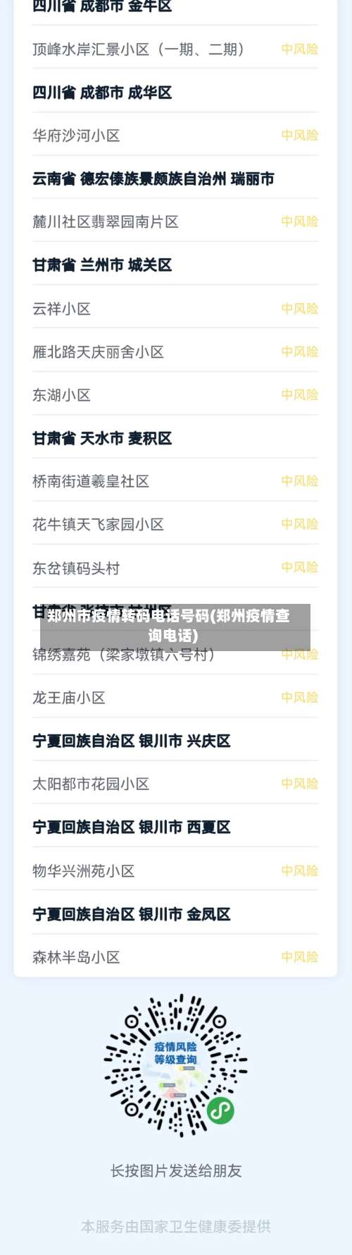 郑州市疫情转码电话号码(郑州疫情查询电话)-第1张图片