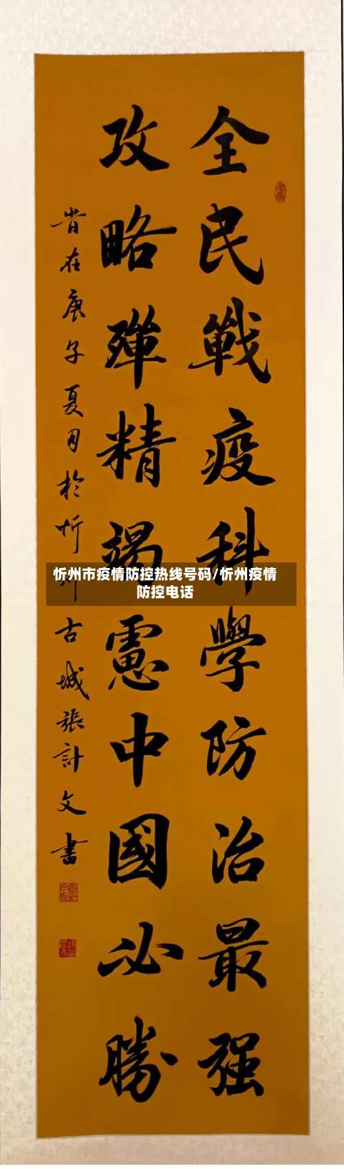 忻州市疫情防控热线号码/忻州疫情防控电话-第1张图片