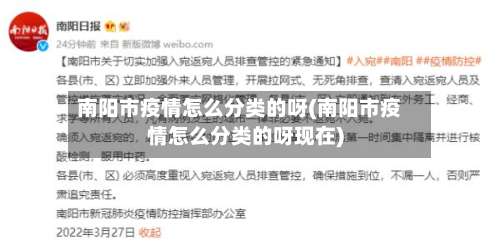 南阳市疫情怎么分类的呀(南阳市疫情怎么分类的呀现在)-第2张图片